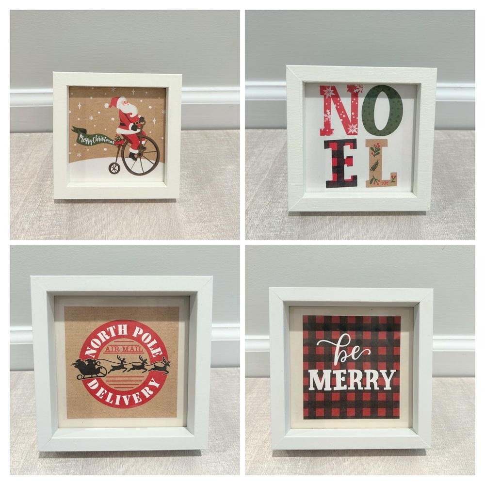 4pc Christmas Handmade Decorative Frames